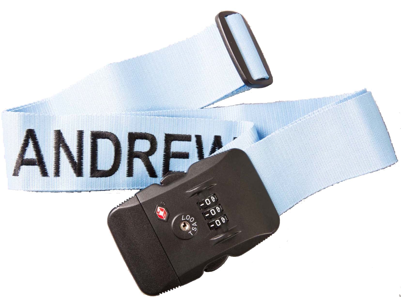 Embroidered TSA Approved Luggage Strap