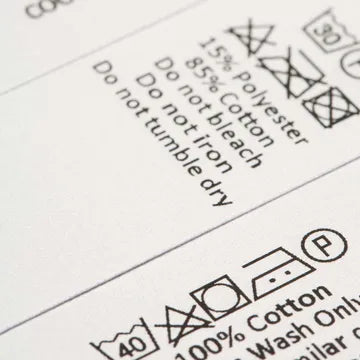 1" Satin Wash Care Labels