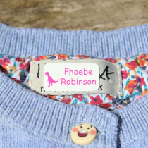 65 Printed Iron-On Name Labels Personalised School Quality Tape Tags for Clothes 