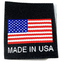 Made in USA Folded Labels Black