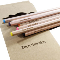 Personalized Wooden Coloring Pencils - Pack of 12