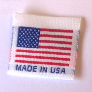 Made in USA Folded Labels White